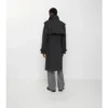 Langer Trench Coat aus gebondeter Stretchwolle