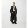 Langer Trench Coat aus geprägtem Leder