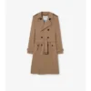 Langer Trench Coat aus Seiden-Baumwolle „Foxfield“