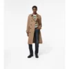 Langer Trench Coat aus Seiden-Baumwolle „Foxfield“