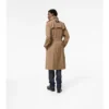 Langer Trench Coat aus Seiden-Baumwolle „Foxfield“