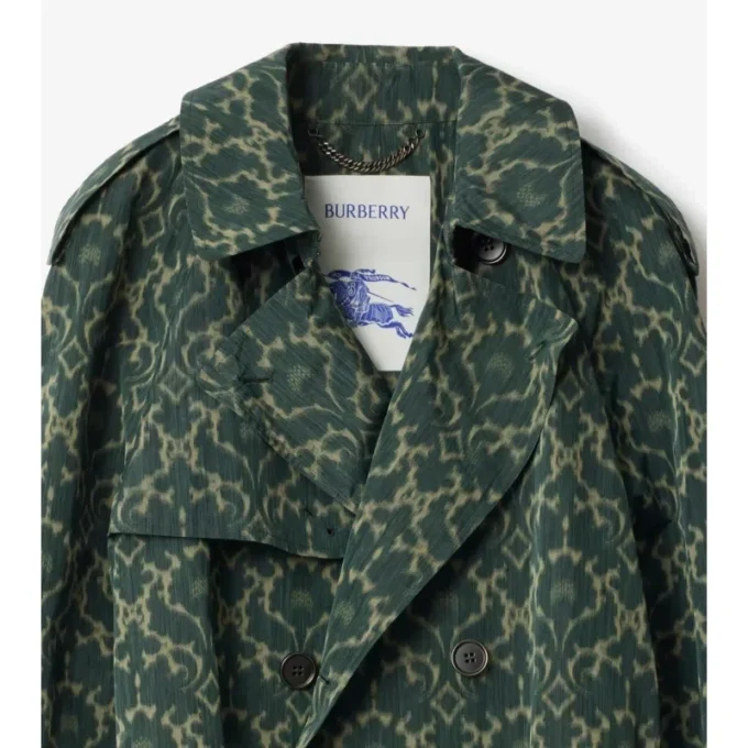 Langer Trench Coat aus Viskosemischung im Barockstil