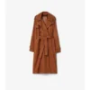 Langer Trench Coat „Castleford“ aus Nubukleder