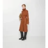 Langer Trench Coat „Castleford“ aus Nubukleder
