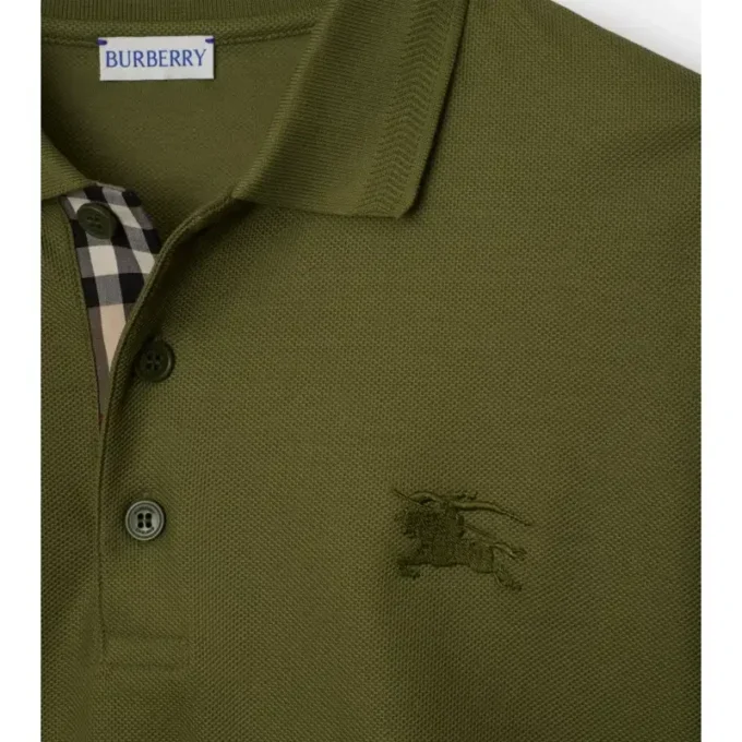 Langärmliges Baumwoll-Poloshirt