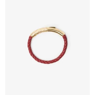 Lederarmband mit Karomuster