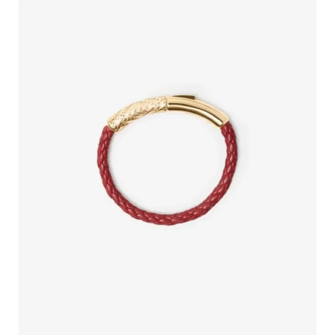 Lederarmband mit Karomuster