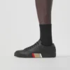 Ledersneaker mit Streifen-Detail