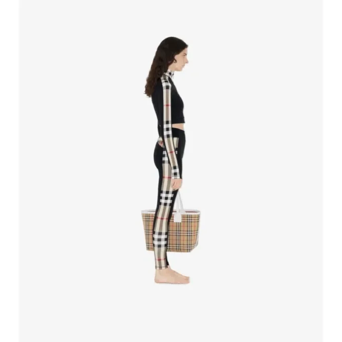 Leggings aus Stretch-Jersey mit Karobordüre
