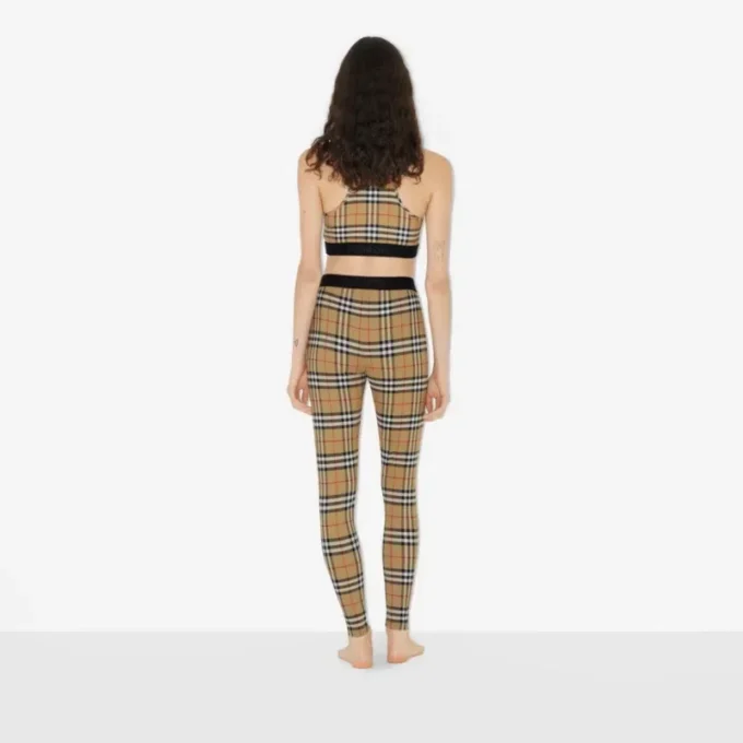 Leggings aus Stretch-Jersey mit Karomuster