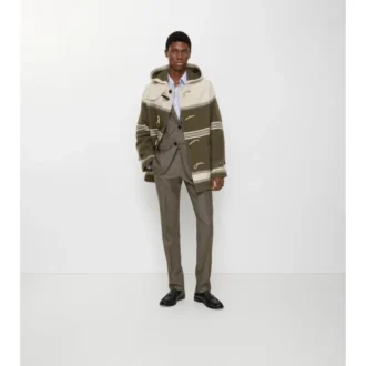 Maßgeschneiderte Hose aus Sharkskin-Wolle