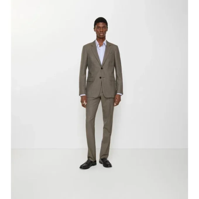 Maßgeschneiderte Hose aus Sharkskin-Wolle