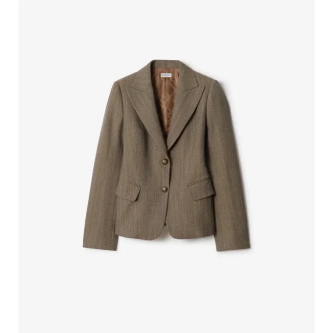 Maßgeschneiderte Jacke aus Mouliné-Wolle