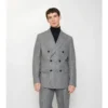 Maßgeschneiderte Jacke aus Wolle mit Puppytooth-Karomuster