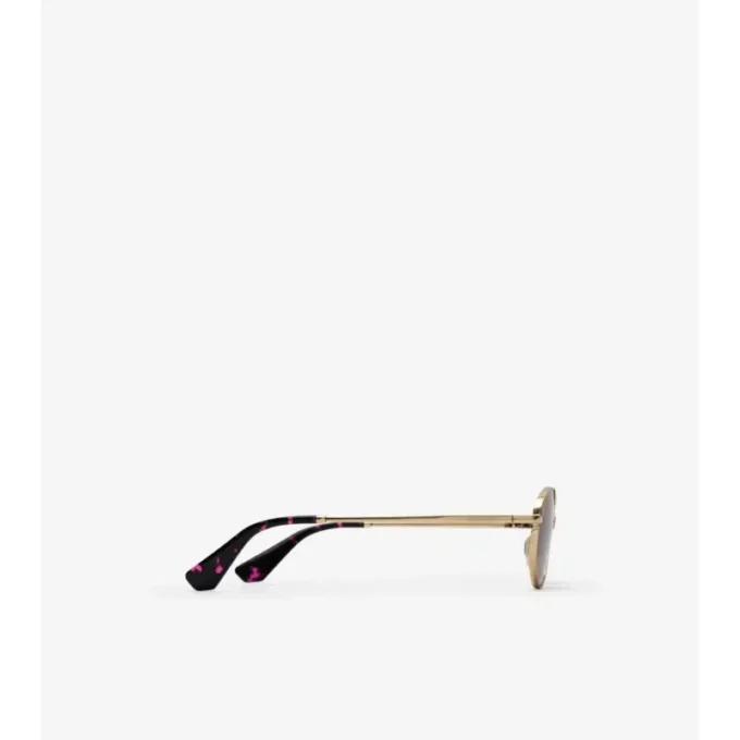Metall-Karomuster Ovale Sonnenbrille