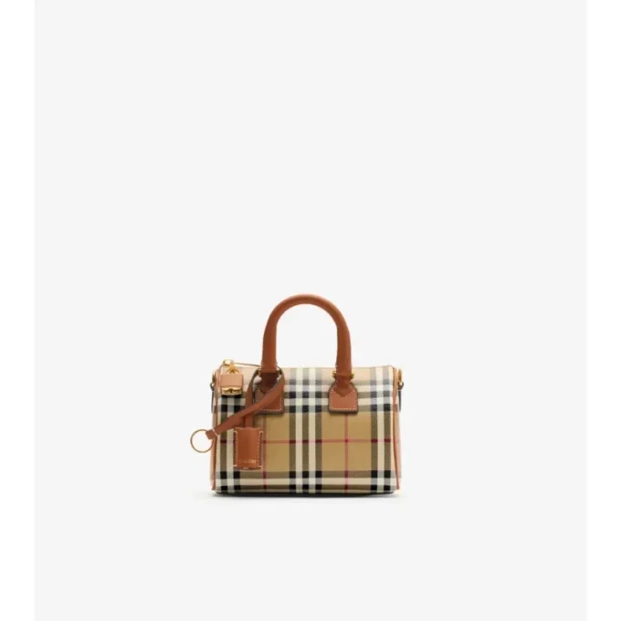 Mini-Bowling-Tasche mit Karomuster