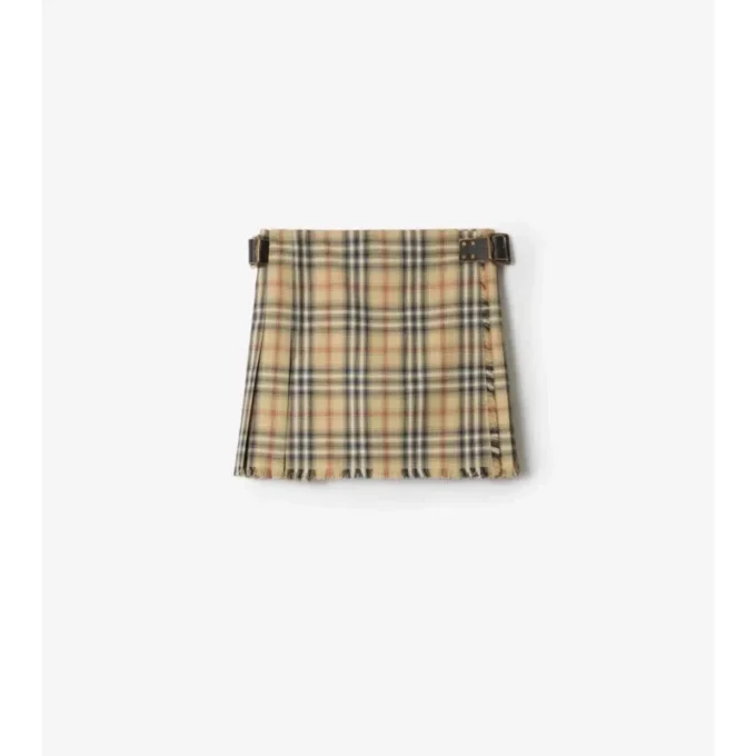 Mini-Kilt aus Wolle mit Karomuster