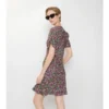 Mini-Kleid aus Seide mit zierlichem Blumenmuster