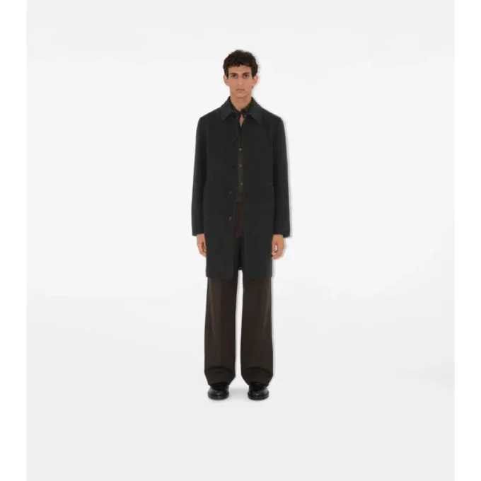 Mittellanger Car Coat aus Wolle
