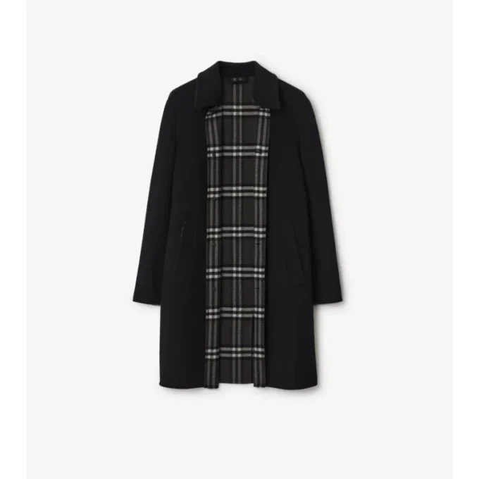 Mittellanger Car Coat aus Wolle
