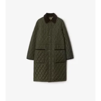 Mittellanger, gesteppter Nylon-Car Coat
