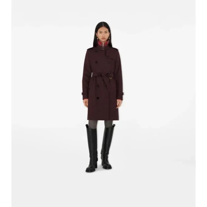 Mittellanger Kensington-Trench Coat aus Gabardine