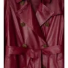 Mittellanger Kensington-Trenchcoat aus Leder
