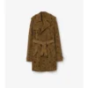 Mittellanger Lawshall-Trench Coat aus Paisley-Wildleder