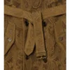 Mittellanger Lawshall-Trench Coat aus Paisley-Wildleder