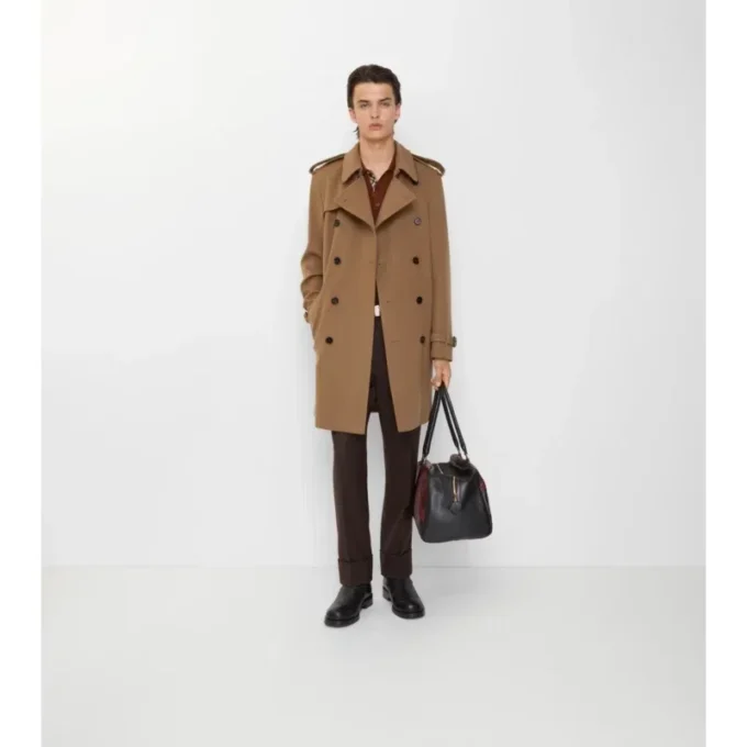 Mittellanger Trench Coat aus Kaschmir