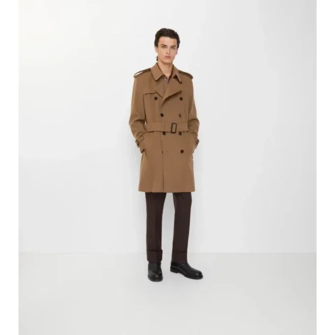 Mittellanger Trench Coat aus Kaschmir
