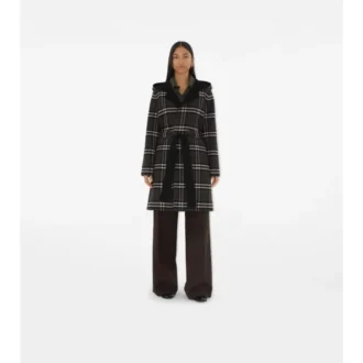 Mittellanger, wendbarer Woll-Car Coat