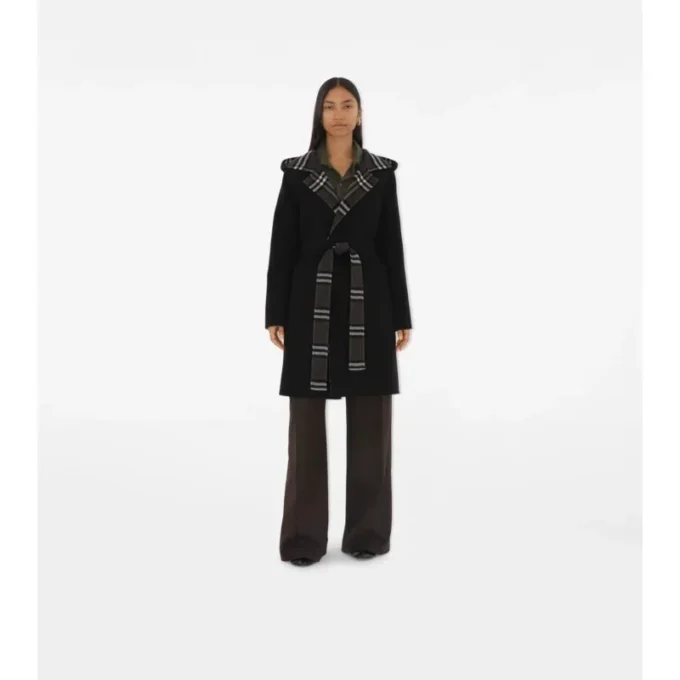 Mittellanger, wendbarer Woll-Car Coat