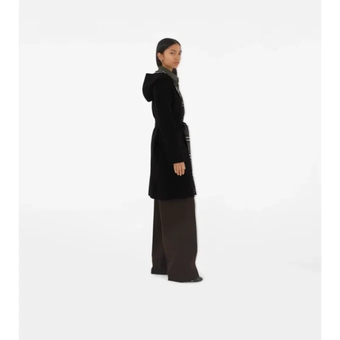 Mittellanger, wendbarer Woll-Car Coat