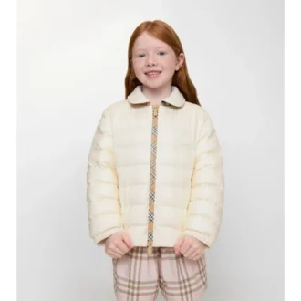 Nylon-Steppjacke mit Karomuster