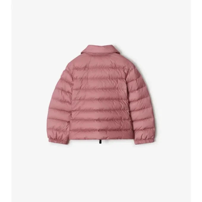 Nylon-Steppjacke mit Karomuster