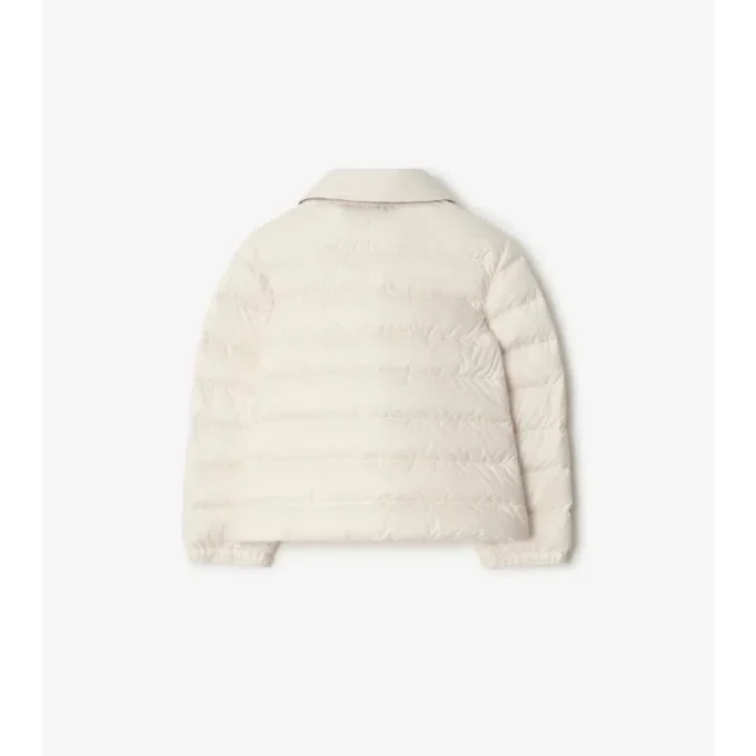 Nylon-Steppjacke mit Karomuster