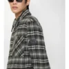 Overshirt aus Wolle mit Karomuster