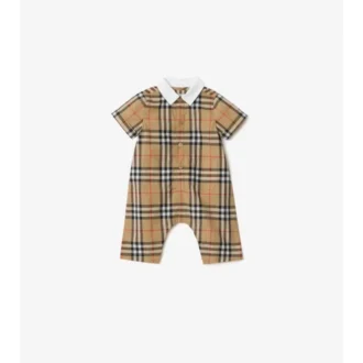 Playsuit aus Baumwolle mit Karomuster