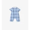 Playsuit aus Baumwolle mit Karomuster