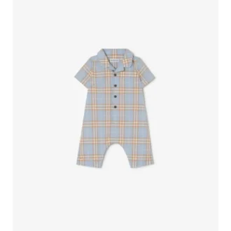 Playsuit aus Baumwolle mit Karomuster
