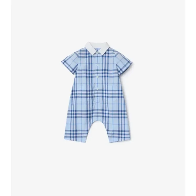 Playsuit aus Baumwolle mit Karomuster