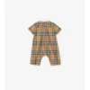 Playsuit aus Baumwolle mit Karomuster