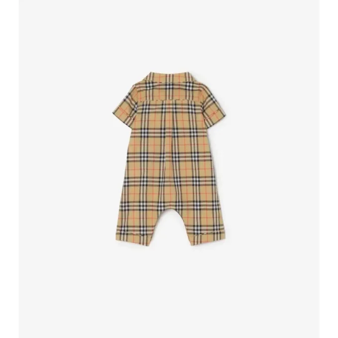Playsuit aus Baumwolle mit Karomuster