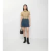 Plissierter Denim-Minirock