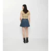 Plissierter Denim-Minirock