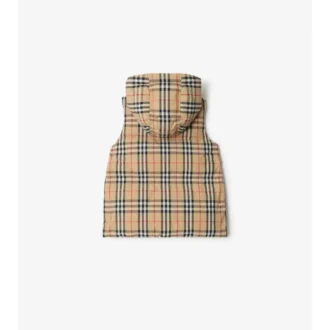 Puffer-Weste aus Nylon mit Karomuster