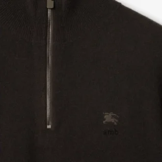 Pullover aus Kaschmirmischung mit halbem Reißverschluss