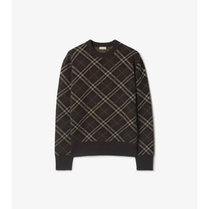Pullover aus Woll-Kaschmir-Mischung mit Karomuster