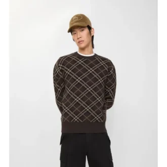 Pullover aus Woll-Kaschmir-Mischung mit Karomuster
